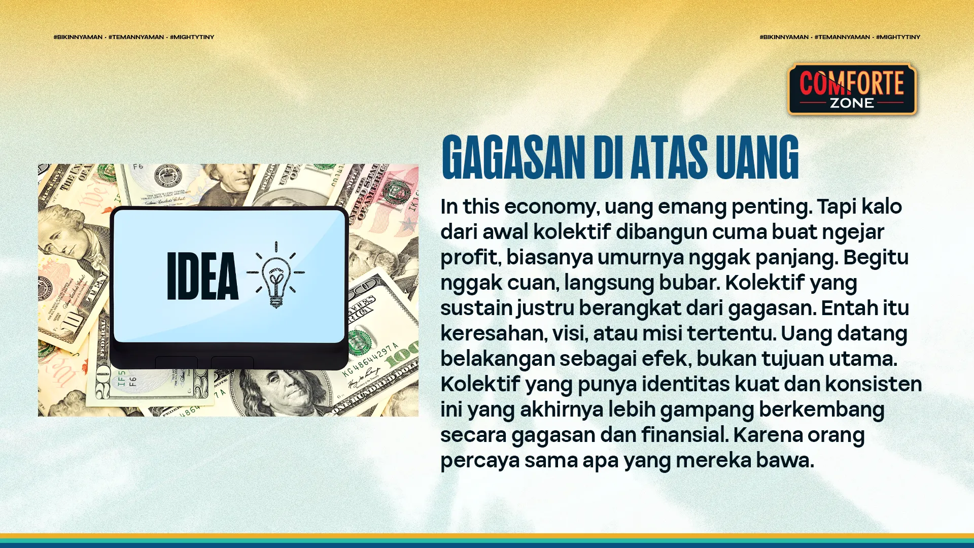 GAGASAN DI ATAS UANG