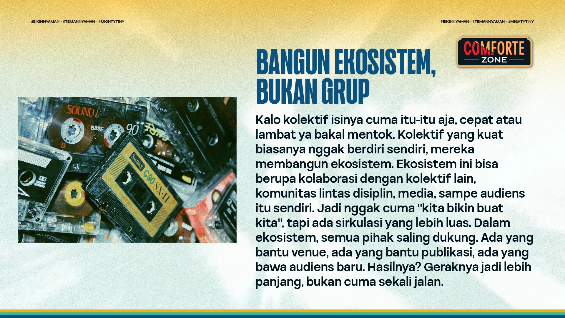 BANGUN EKOSISTEM, BUKAN GRUP