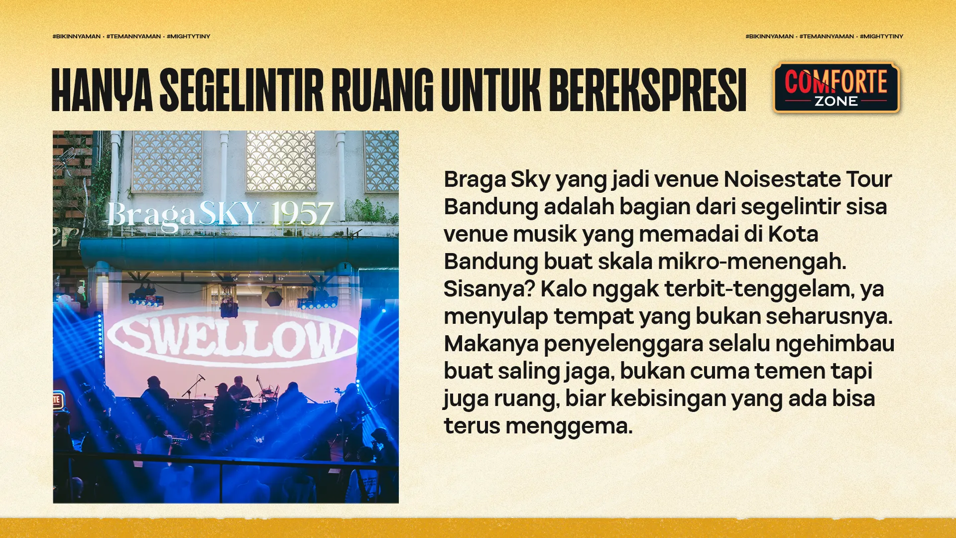 HANYA SEGELINTIR RUANG UNTUK BEREKSPRESI