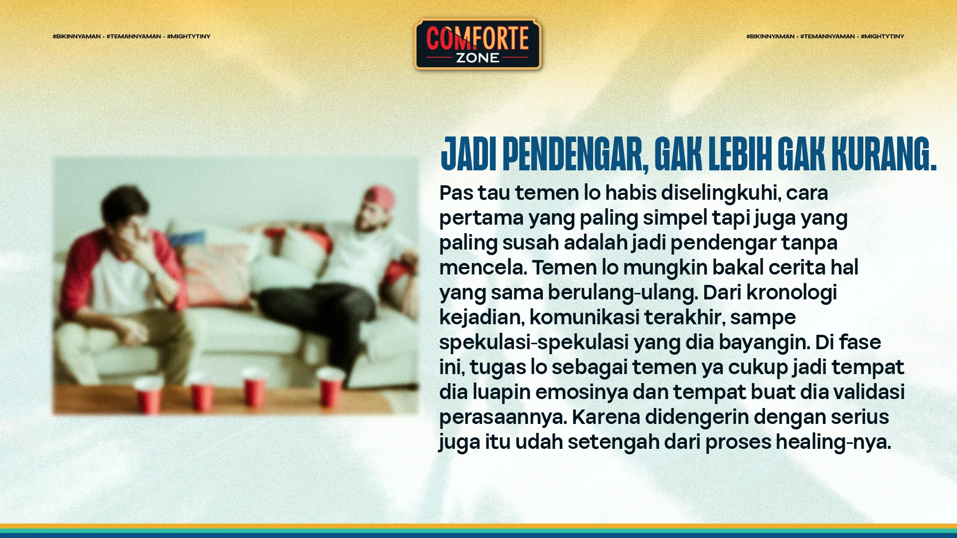 JADI PENDENGAR, GAK LEBIH GAK KURANG.